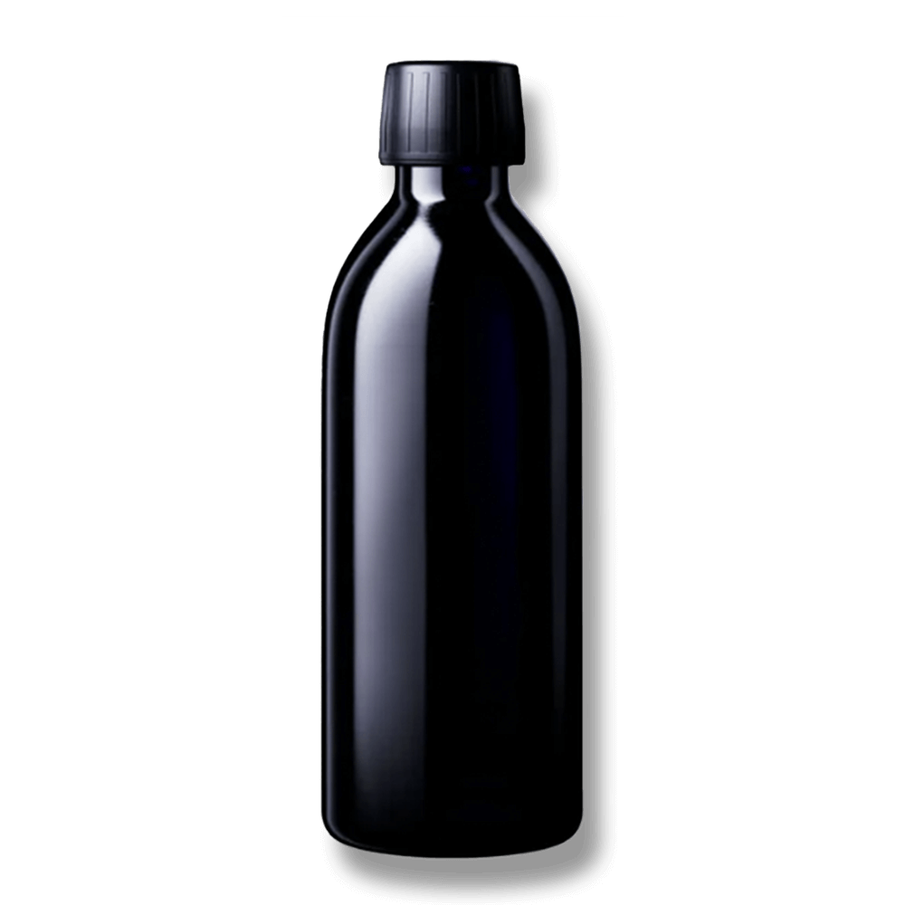 Trinkflasche aus Violett Glas (100 bis 1000 ml) "Aquarius" inkl. Deckel