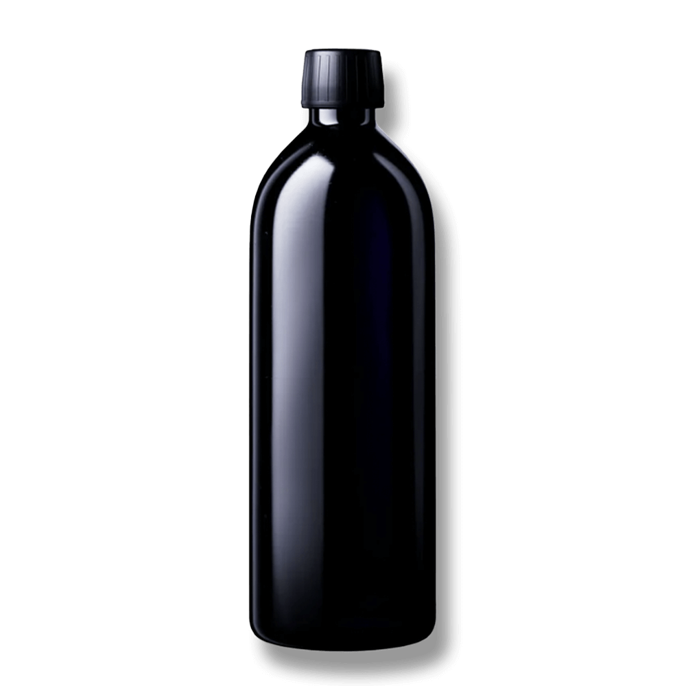 Trinkflasche aus Violett Glas (100 bis 1000 ml) "Aquarius" inkl. Deckel