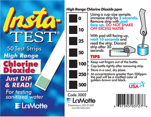 Chlordioxid Teststreifen (50 Streifen)