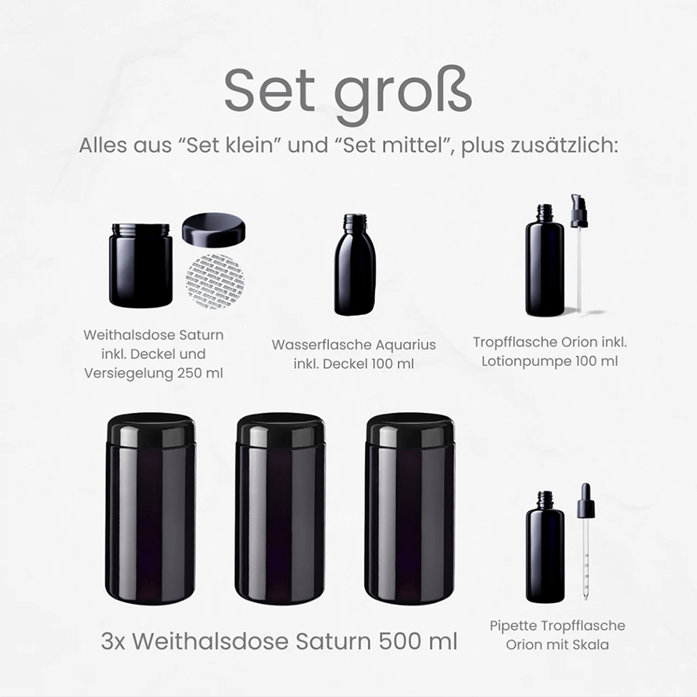 TOP 10: Violett Glas Einsteiger-Set Mironglas Mix (Klein, Mittel, Groß)