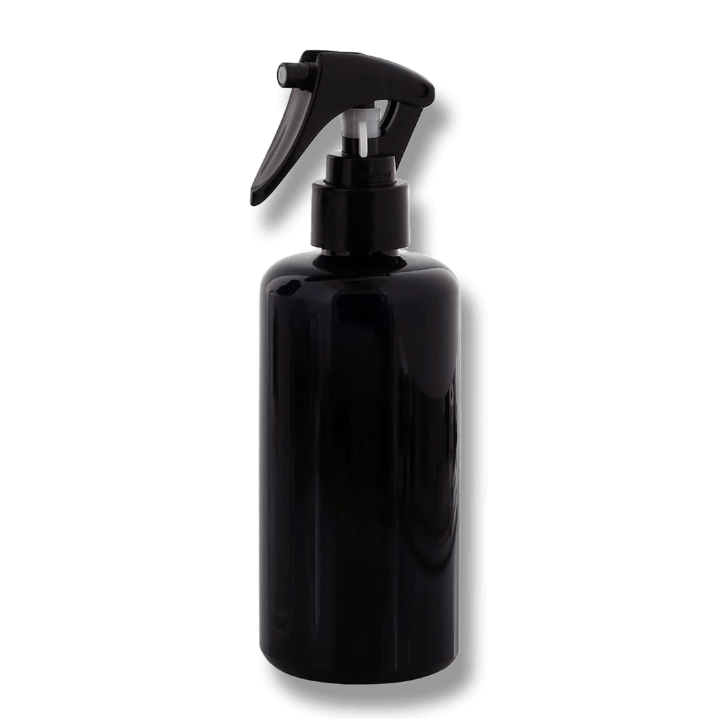 Kosmetikflasche Draco (200 ml) aus MIRON Violett Glas inkl. Sprühnebel-Aufsatz