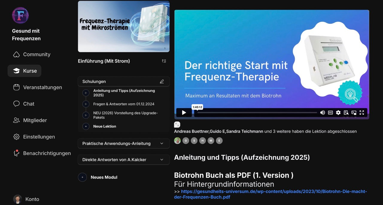 Upgrade-Paket Biotrohn® - by Andreas Kalcker mit über 1100 zusätzlichen Programmen + 10h Schulungen + Austauschplattform + CDL Kurs + A. Kalcker Buch