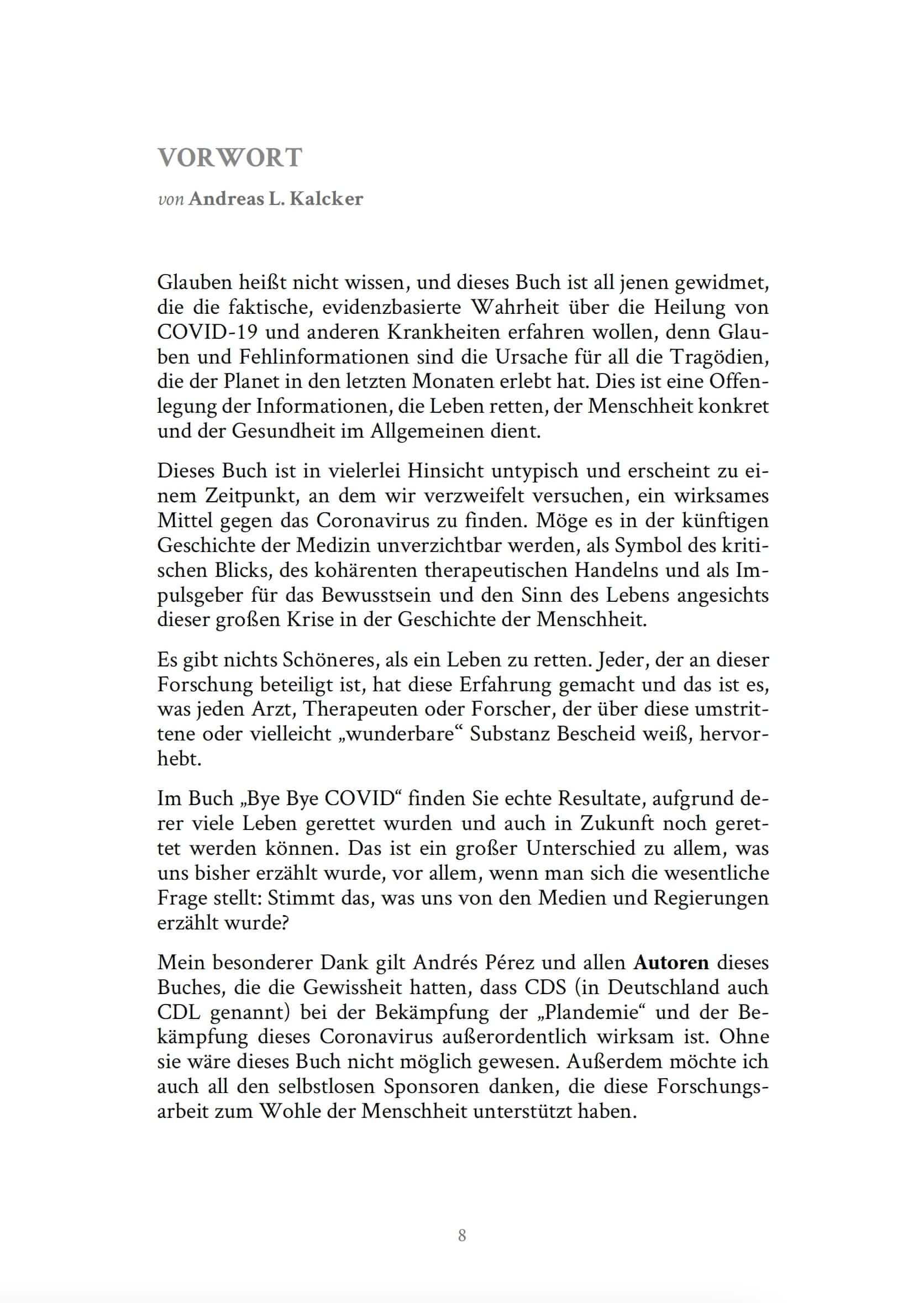 The new book "Bye Bye COVID" (German) by Andreas Kalcker