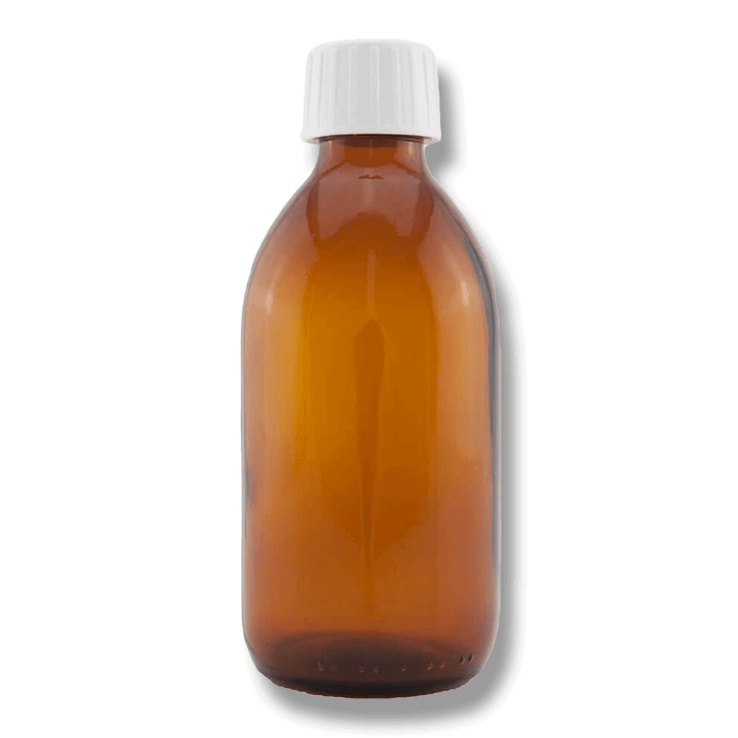 Amber glass bottle DIN 28 (250 ml, 500 ml) incl. cap